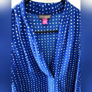 Vince Camuto Blue White Women blouse Size S